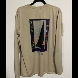 Dry fit long sleeve T shirt (tan).
